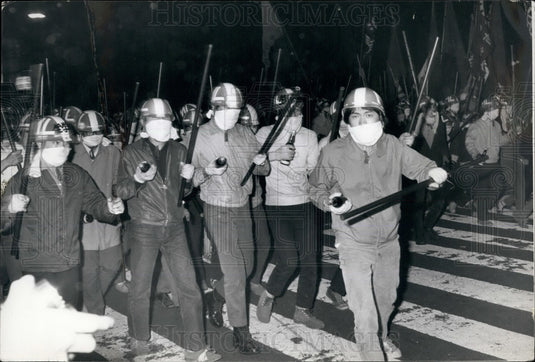 1970 Tokyo Student Riot, Marxist Lenin Faction  - Historic Images