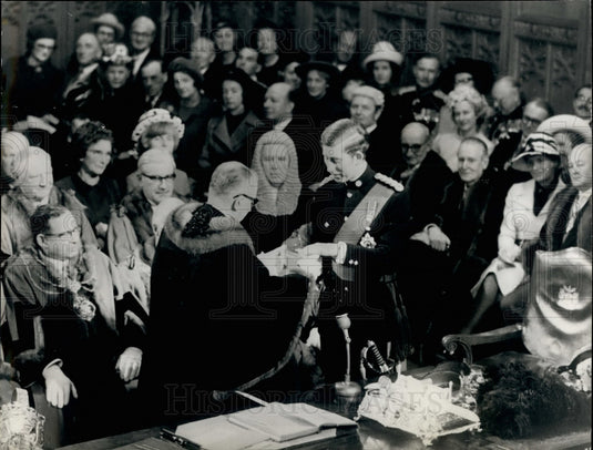 1971, The Prince of Wales & City Chamberian, Mr. Richard Whittington - Historic Images
