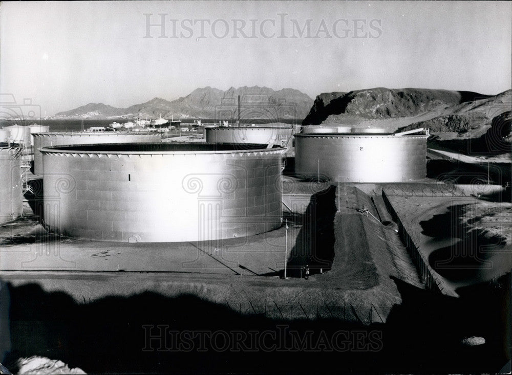 Press Photo Landscape Photo of Circular Buildings - KSB29997 - Historic Images