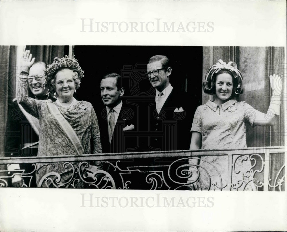 Press Photo Queen Juliana of the Netherlands & other royals - Historic Images