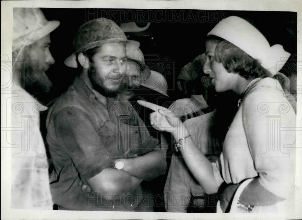 1959, Princess Alexandra & miners at Miss Mines, in the Queensland - Historic Images