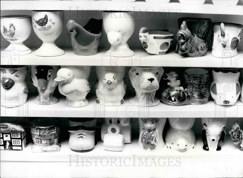 Press Photo Egg Cups Part of Professor David Cove's Collection - Historic Images