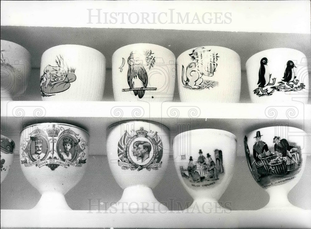 Press Photo Egg Cups That Are Part of Professor David Cove&#39;s Collection-Historic Images