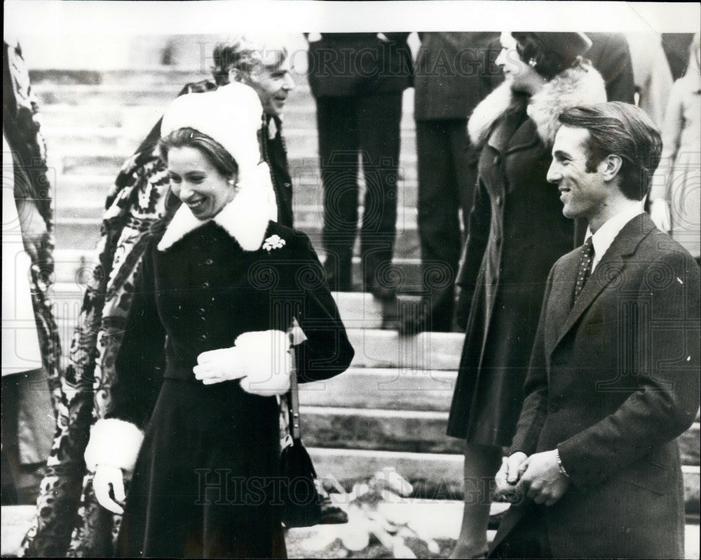 Press Photo Princess Anne & Husband at Windsor Exchange - Historic Images