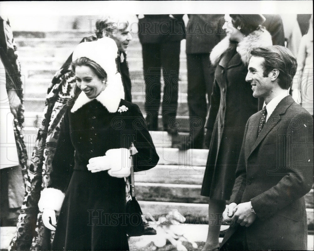 1973, Princess Anne &amp; Husband at Windsor Service - KSB30519 - Historic Images