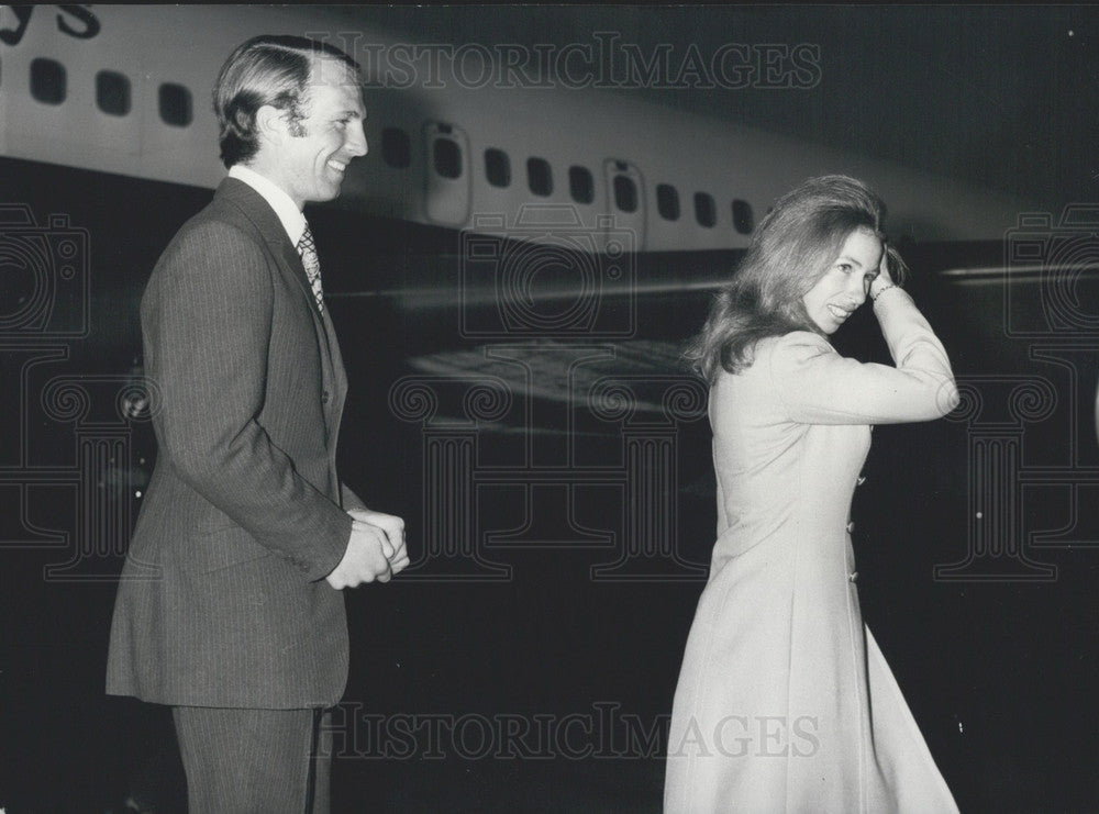 1973 Princess Anne & Capt. Mark Phillips Return From Honeymoon - Historic Images
