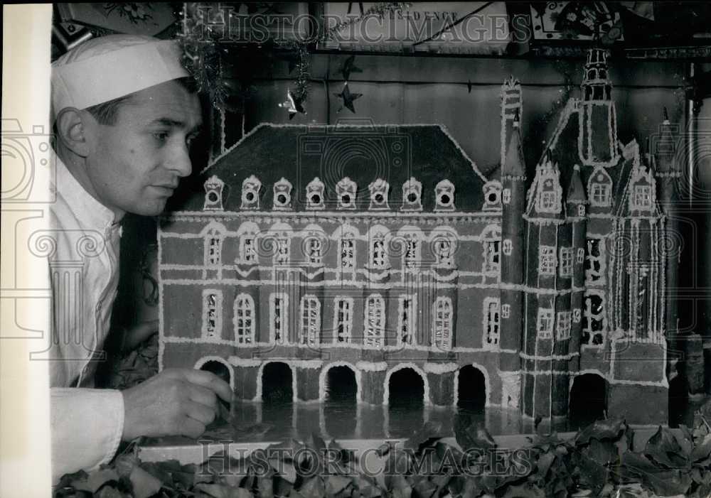 1956 Georges Genevoix Makes Chocolate &amp; Sugar Chateau  - Historic Images