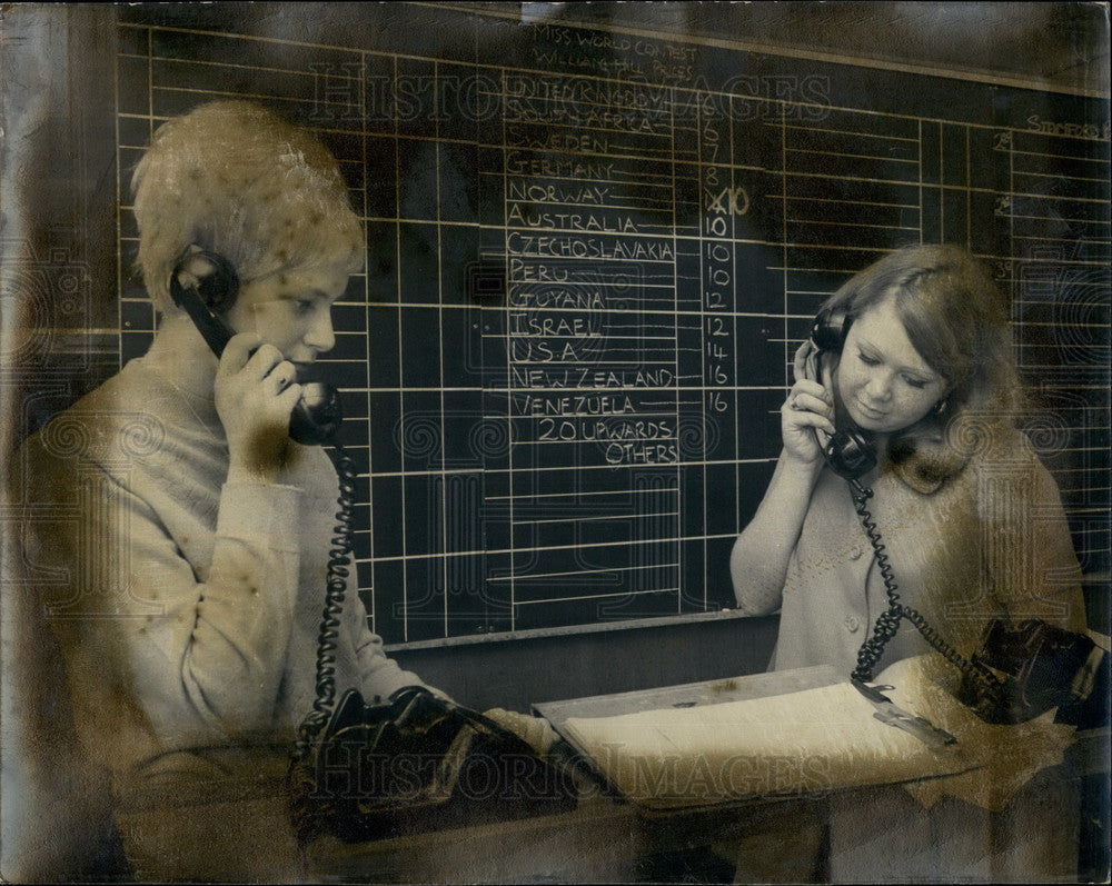 1967 Press Photo Odds takes for "Miss World" Competition - KSB32029 - Historic Images