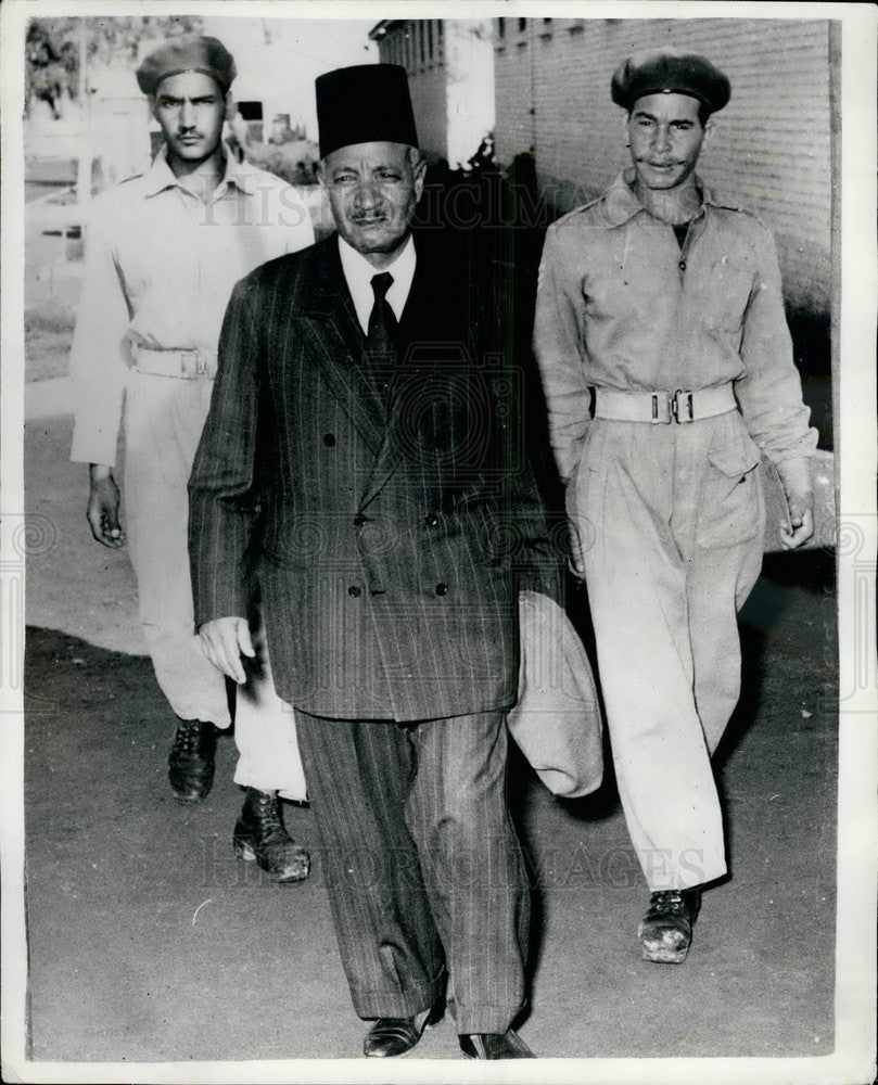 1954 Press Photo Dr. Hassan El Hodeiby arrested for attempted assassination of t - Historic Images