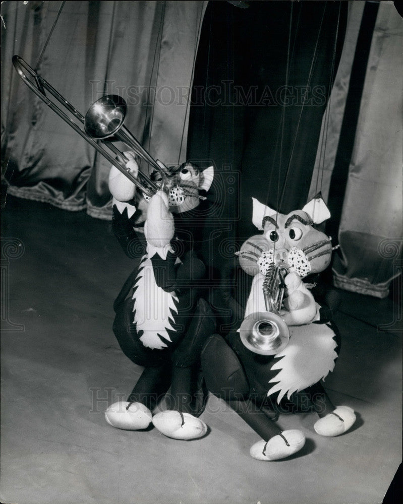 Press Photo Tim and Tom play the Trombone and Trumpet - KSB33267-Historic Images