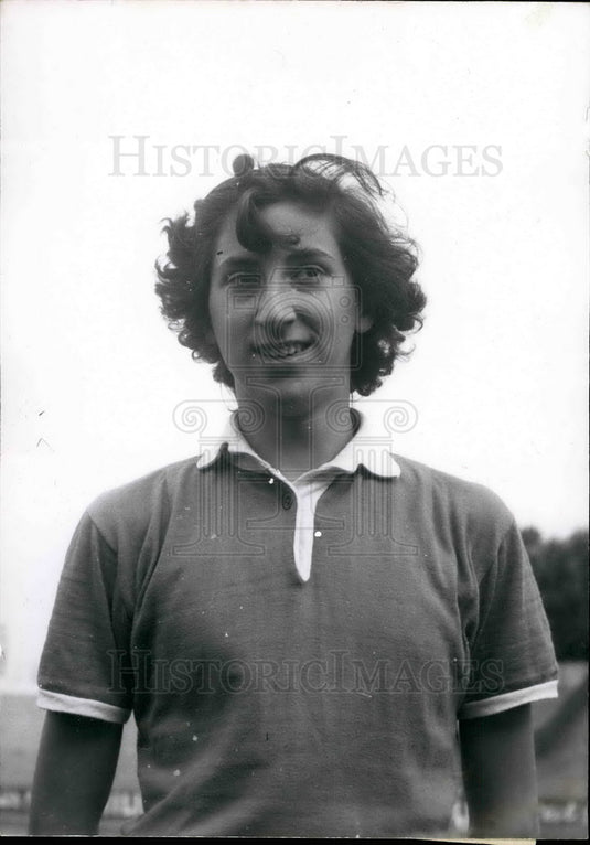 Press Photo Catherine Capdeielle,new 100 meter record for France - KSB33561 - Historic Images