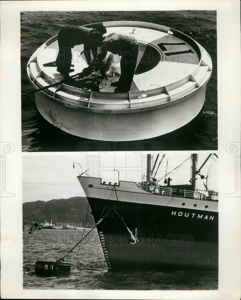 1956 British buoy with roving eye in Hong Kong - Historic Images