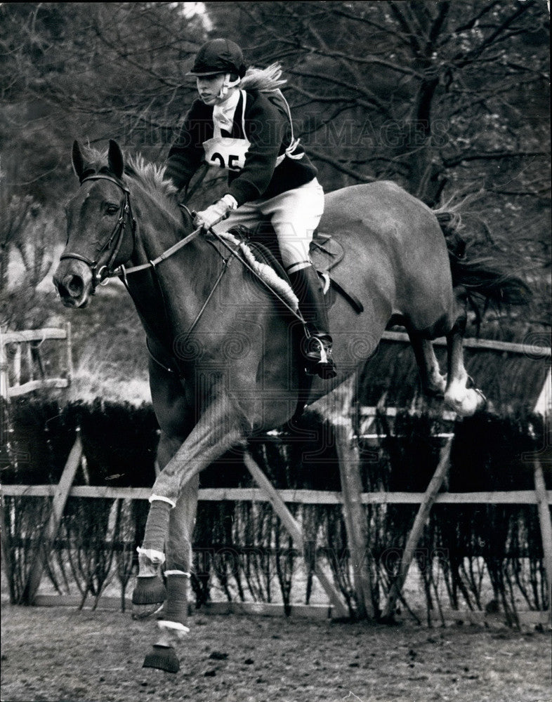 1971  Princess Anne Riding &quot;doublet&quot; On The Steeplechase Course - Historic Images