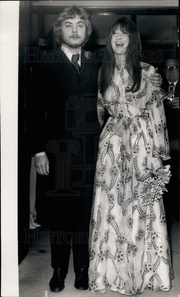 1970 Press Photo Actor Hywel Bennett weds Cathy McGowan - KSB34167 - Historic Images