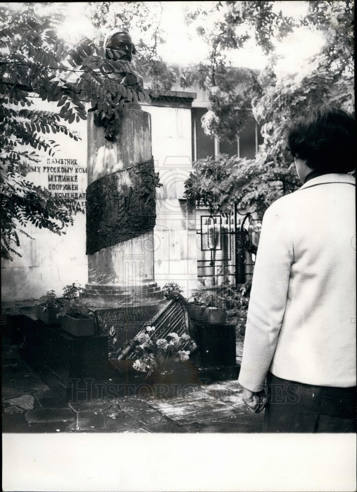 1967 Press Photo Composer Mikhail Ivanovich Glinka&#39;s Tomb in W. Berlin - Historic Images
