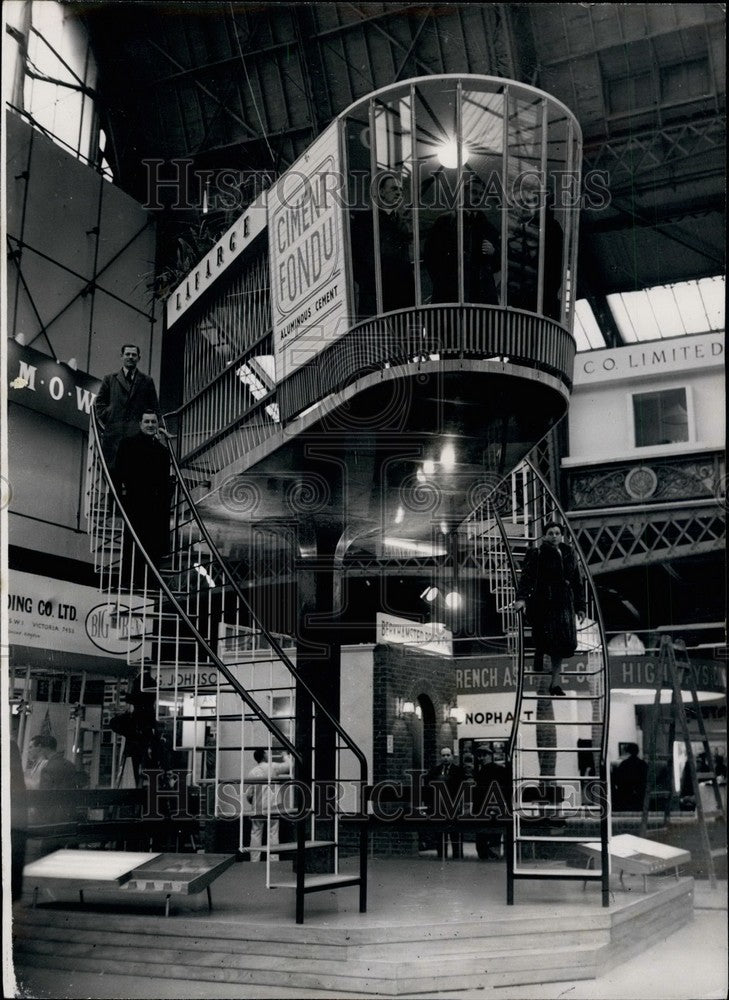 1949 A new type of glass stairway at exhibition  - Historic Images