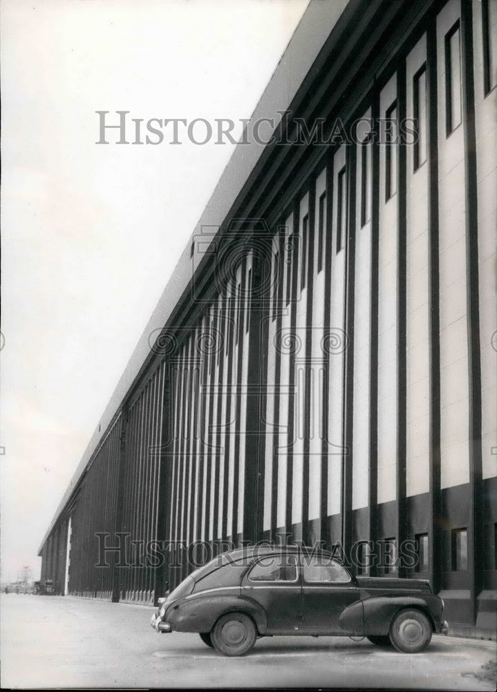 1955 Orly Airport Biggest Hangar World Outside View Steel 216 Meters - Historic Images