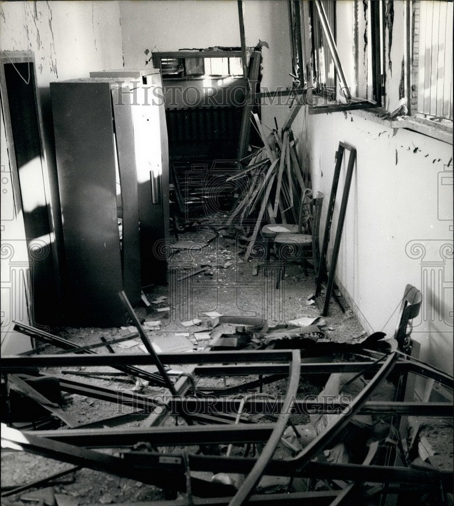 1964, Dynamite Attempt Democratic Party Building Damaged Explosion - Historic Images