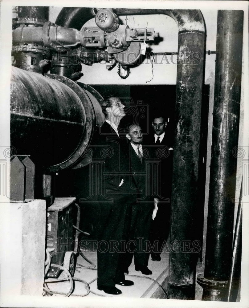 1957 Prince Phillip visits France&#39;s atomic research centre - Historic Images