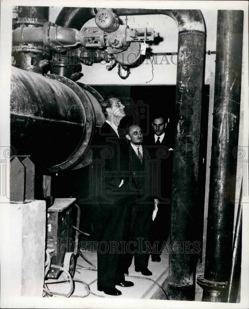 1957 Prince Phillip visits France's atomic research centre - Historic Images
