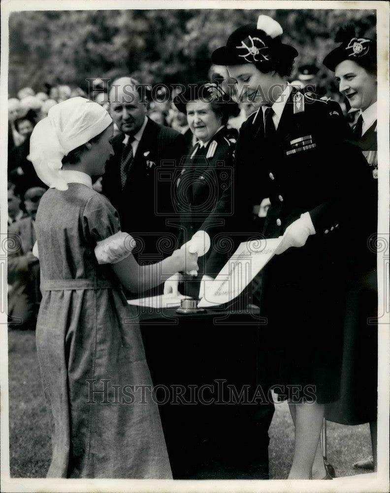 1954, Princess Margaret Reviews St. John Ambulance Brigade - Historic Images