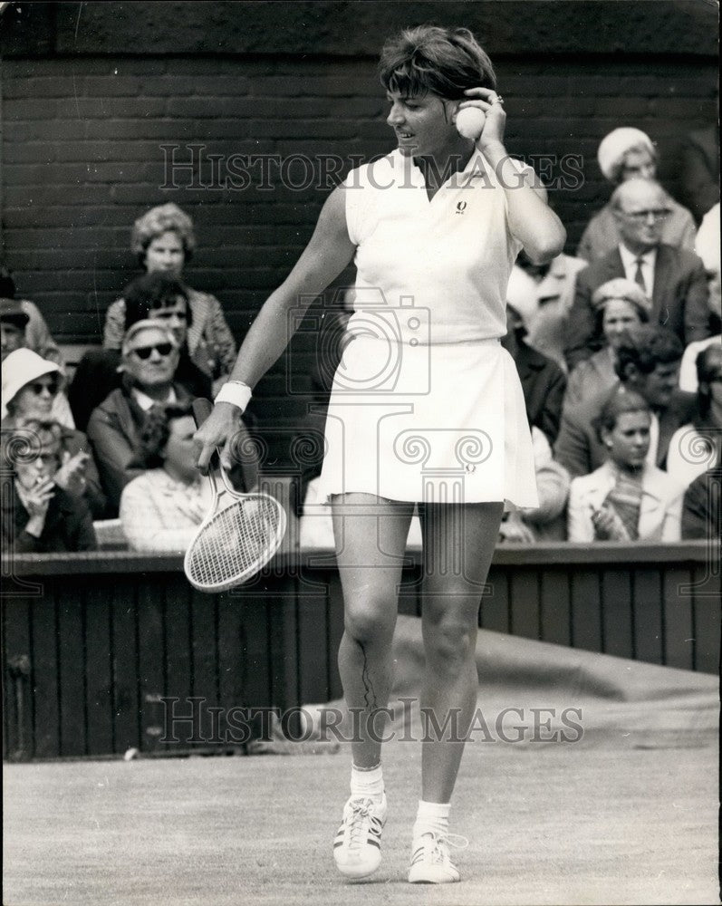 1970 Press Photo Margaret Court  at Wimbledon - Historic Images