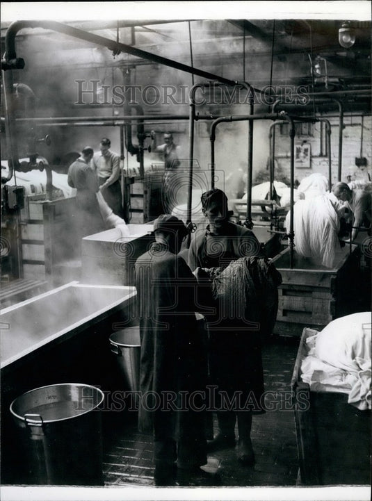 Press Photo Dye Works, Lace Production - KSB36105 - Historic Images