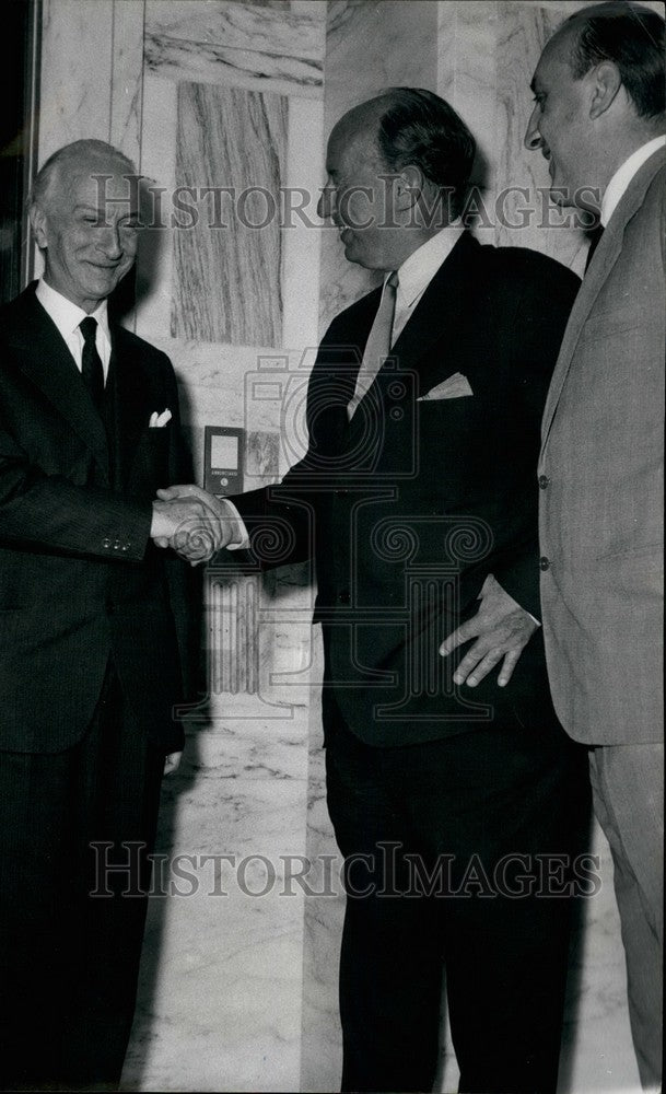 1961 Press Photo US Ambassador to Rome & Foreign Minister Segni - Historic Images