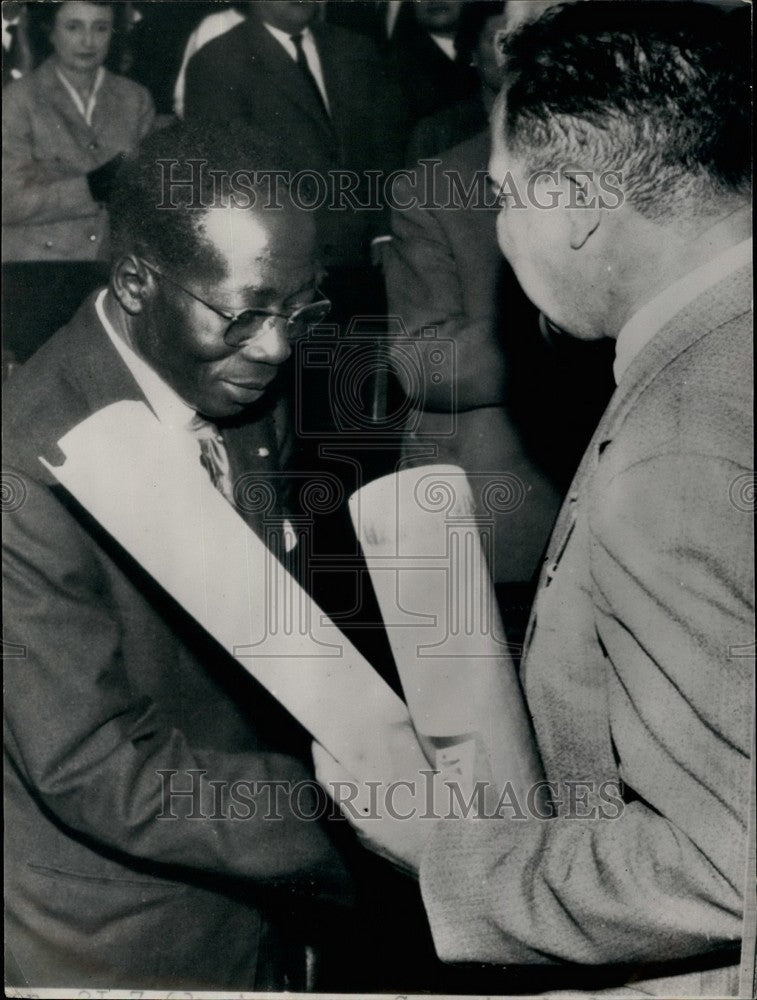 President of the Republic of Senegal Leopold Wins Poetry Award - Historic Images