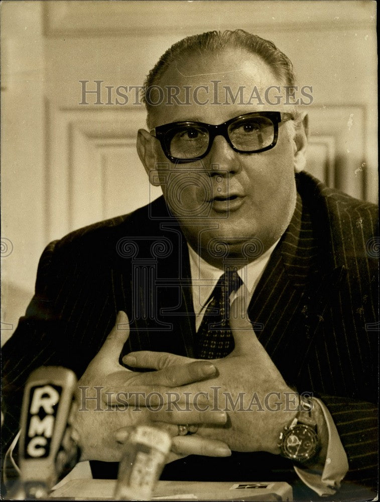 1972 Press Photo Michel Poniatowski Leader Independent Republican Party Paris-Historic Images