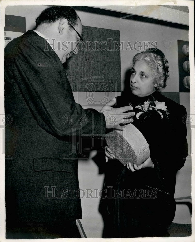 1955 Press Photo Vijaya Lakshmi Pandit High Commissioner India Lord Privy Seal-Historic Images