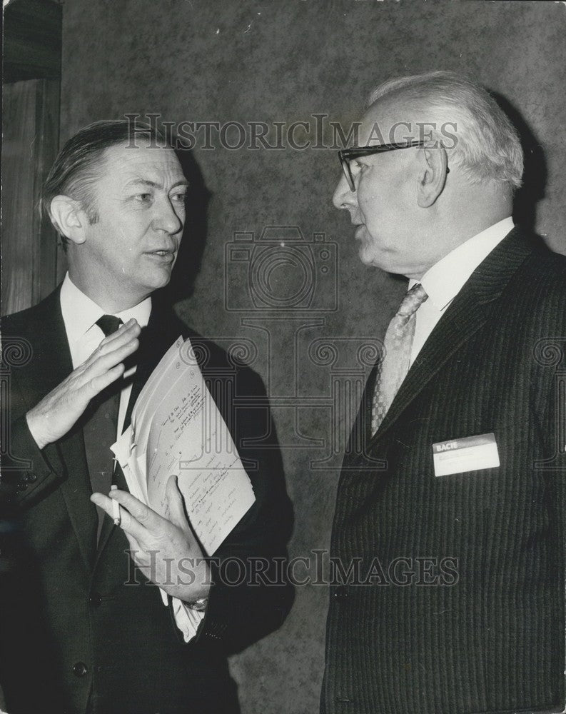 1972 BACIE Conference Robert Carr Employment Minister Frank Cousins - Historic Images