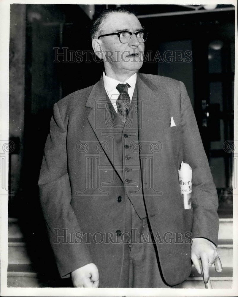 1961, Morgan Phillips Secretary General Labour Party Returns Work - Historic Images