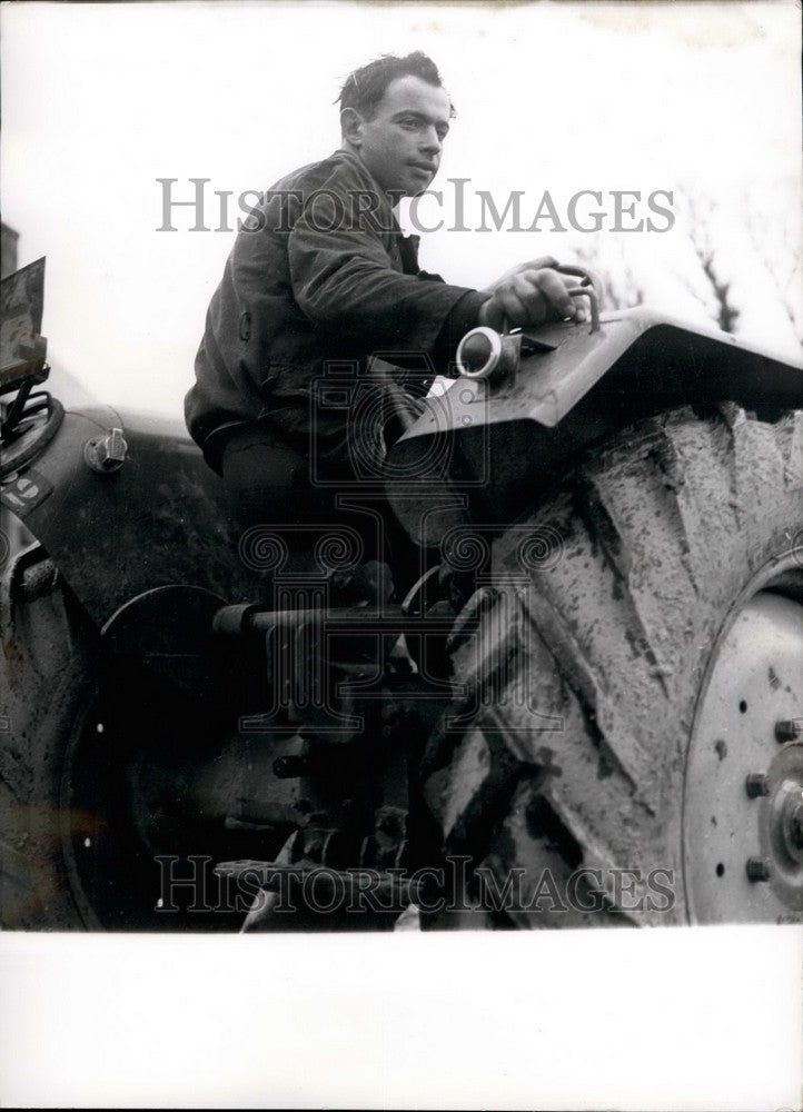 1954 young farmer is Pierre prat  - Historic Images