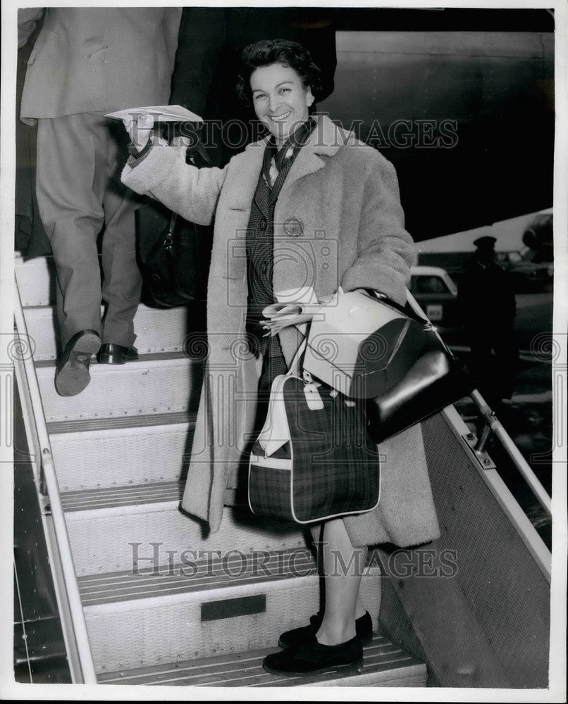 1961 Press Photo Mrs. Betty Ambatielos ,British wife of Greek Seamen's leader-Historic Images