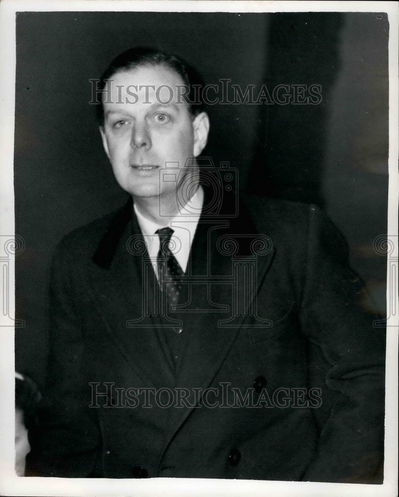 1957, Oliver Poole Deputy Chairman Conservative Party Bank Inquiry - Historic Images