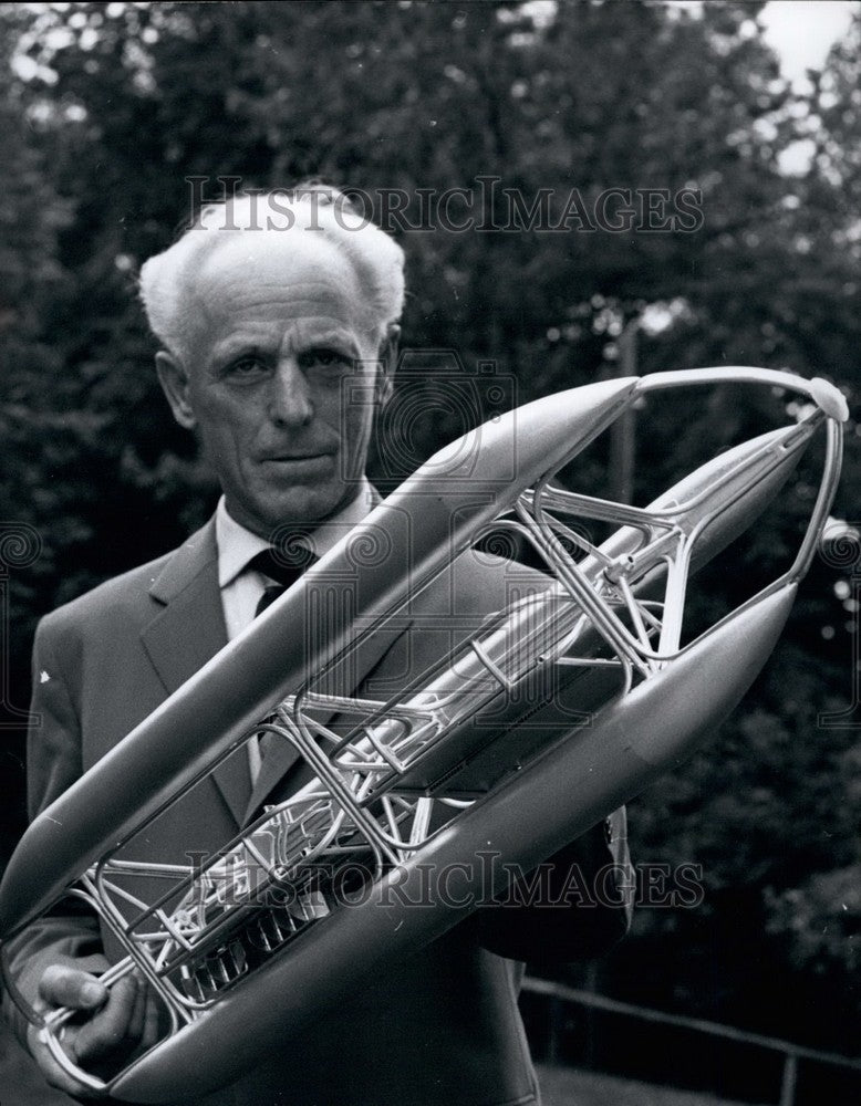 1960 An unsinkable float lifesaving boat & inventorJulius Reger - Historic Images