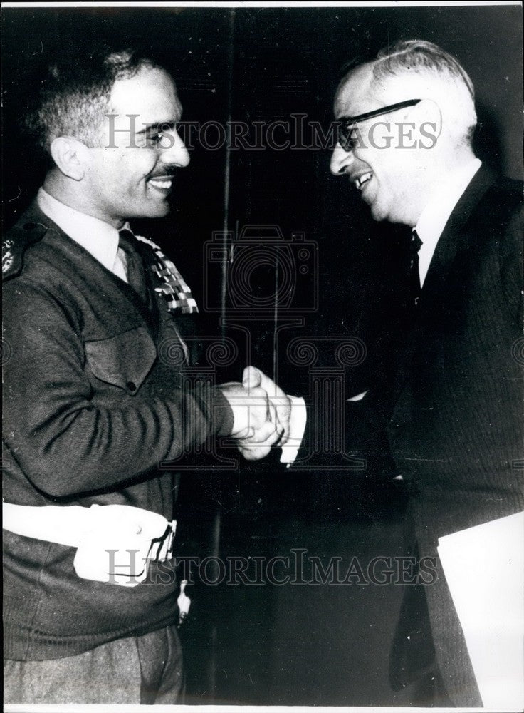 1970 Press Photo King Hussein and the new Foreign Minister Abdullah Salah - Historic Images