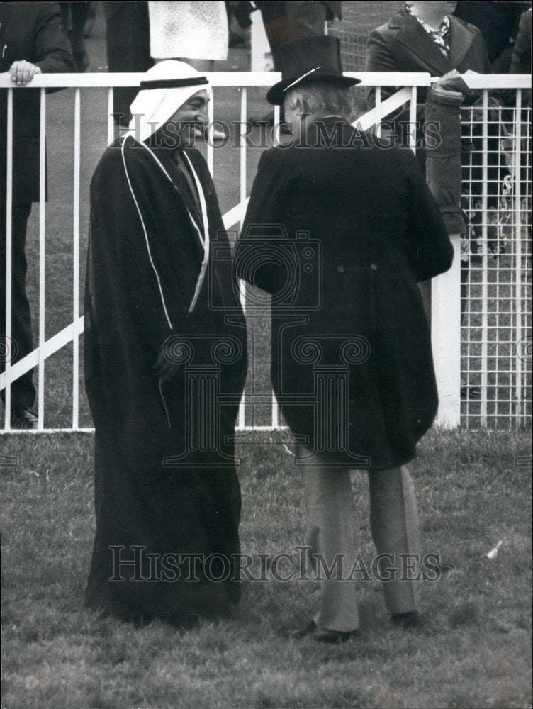 1976 Press Photo Sayed Sharaf of Bahrain Jockey Club at Epsom Derby - Historic Images