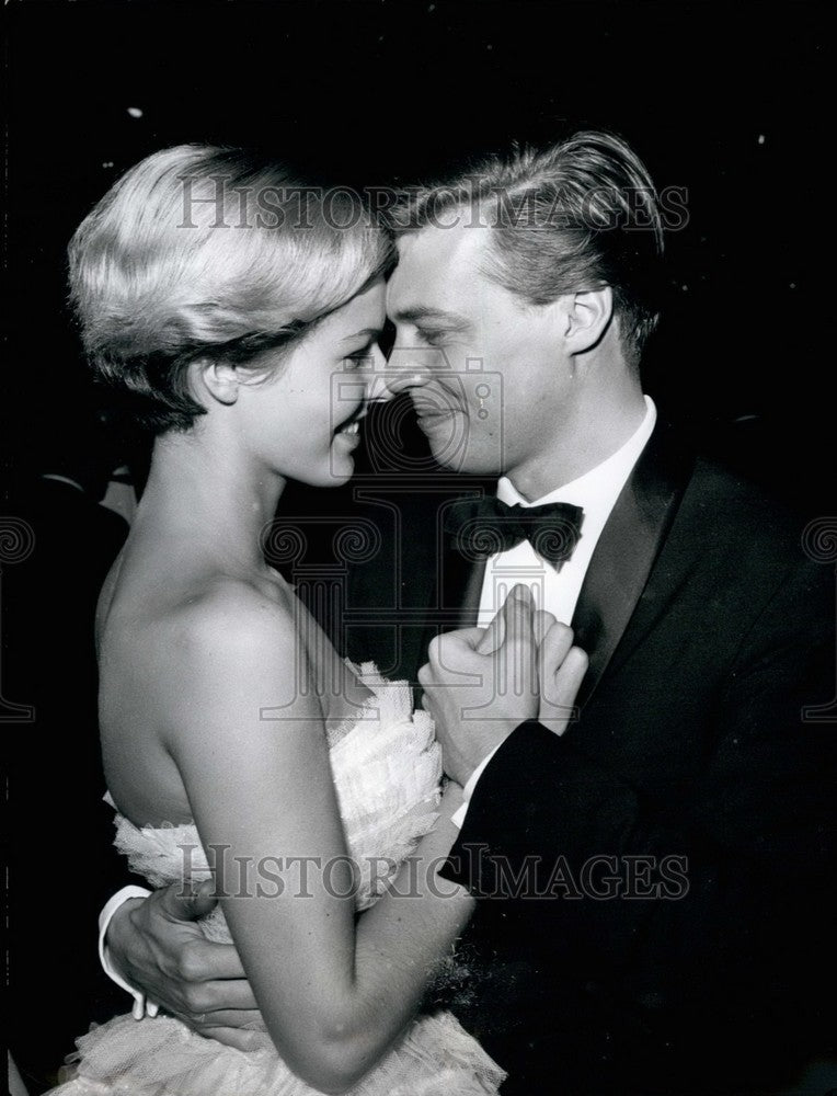 1958 Press Photo Movie stars Gudula Blau and Karl B. Bohm - KSB39325-Historic Images