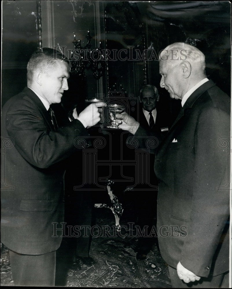 1969, Czech President Ludvick Svoboda & Frank Borman of NASA - Historic Images