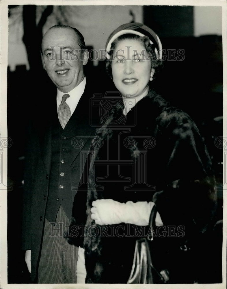 1957 Chancellor of the exchequer,Peter Thorneycroft & wife - Historic Images