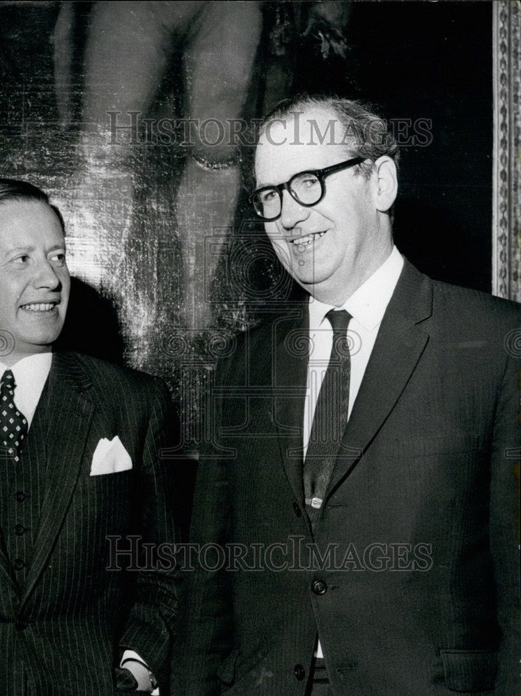 1970 Press Photo Luxembourg Minister,M. Gaston Thorn &amp; George Thomson-Historic Images