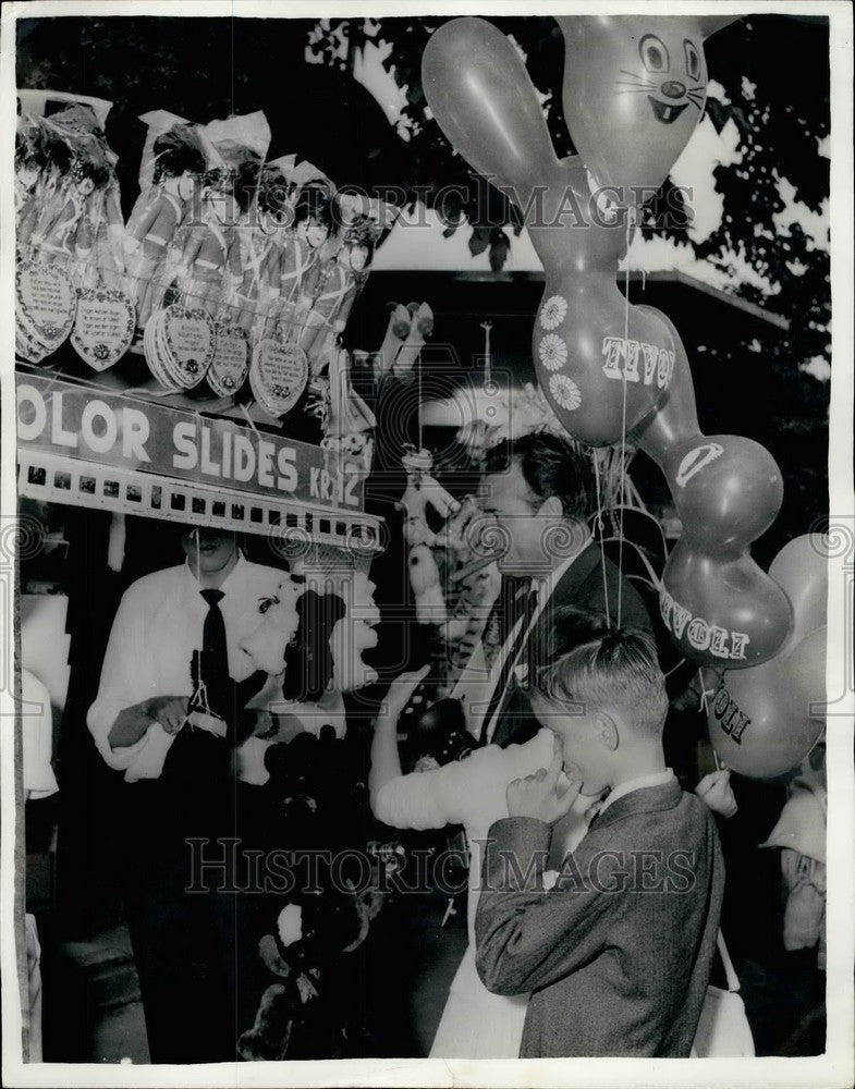 1957 Red Skelton and his son Richard in Copenhagen - Historic Images