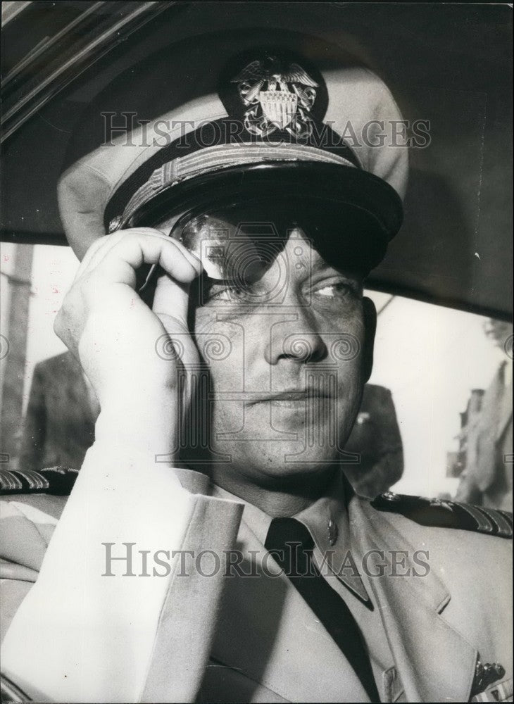 1958 Press Photo Commander W.R. Anderson/US Nuclear Submarine Nautilus - Historic Images