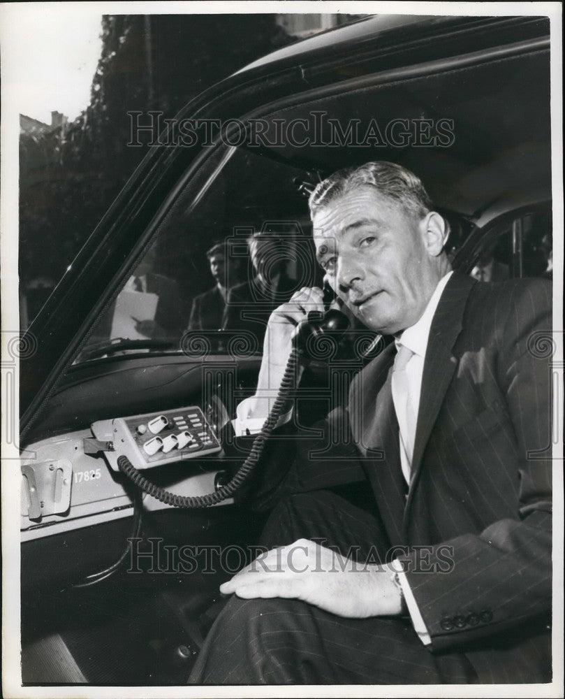 1959 Reginald Hevins Britian&#39;s Postmaster-General In London Car - Historic Images