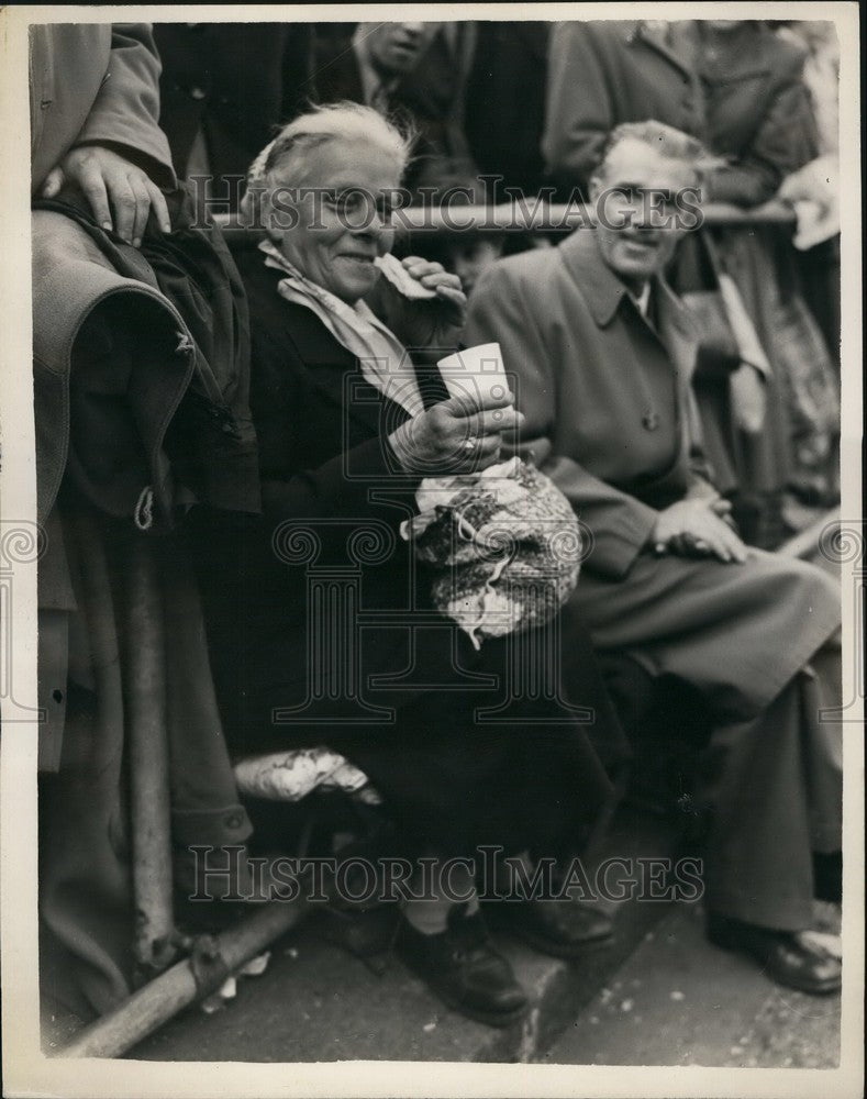 1953 Zoe Neame readies to watch coronation of Queen Elizabeth II - Historic Images