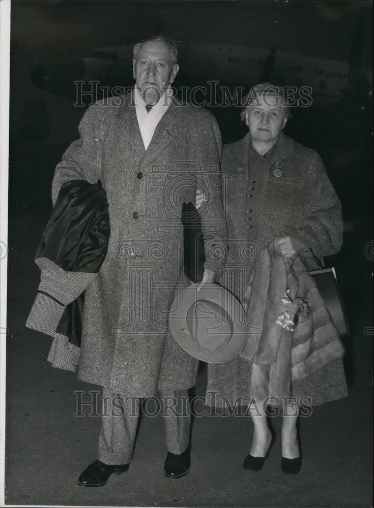 1958 Press Photo American Memorial Chapel Dedication Attendees Abraham Blum - Historic Images
