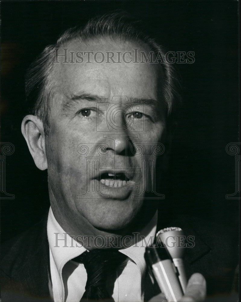 United States Senator Henry Jackson Talking To Press Closeup Candid - Historic Images