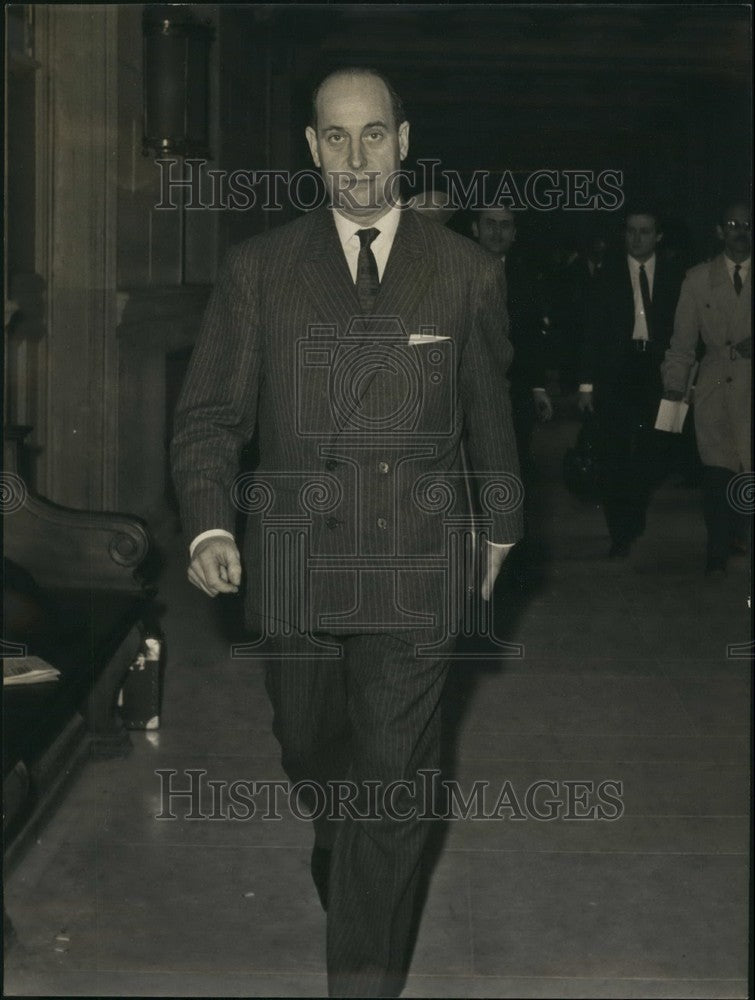 1966  Inspector Bouvier pictured in the Lobby of the law courts. - Historic Images